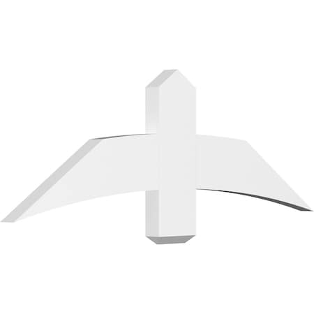 Ekena Millwork Bellingham Architectural Grade PVC Gable Bracket, 48"W x 16"H x 2"D x 6"F, 8/12 Pitch GBP048X16X0206BEL00